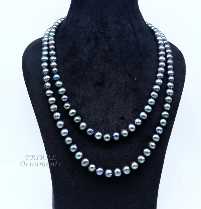 9mm 716 carats fresh water pearl dark gray bright shining beaded 48 inches necklace chain looking gorgeous brides groom jewelry pnec01 TRIBAL ORNAMENTS Necklaces 9mm 716 carats fresh water pearl dark gray bright shining beaded 48 inches necklace chain looking gorgeous brides groom jewelry pnec01 TRIBAL ORNAMENTS Necklaces