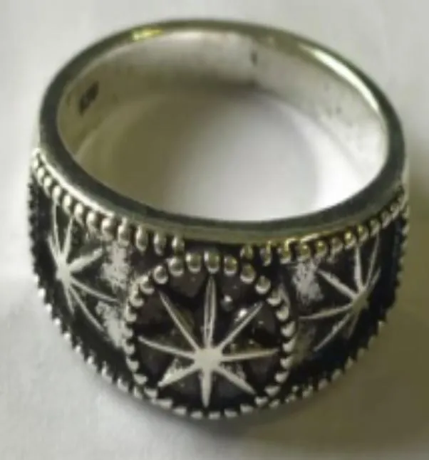 Alice Rings R362 Silver Star Design Ring