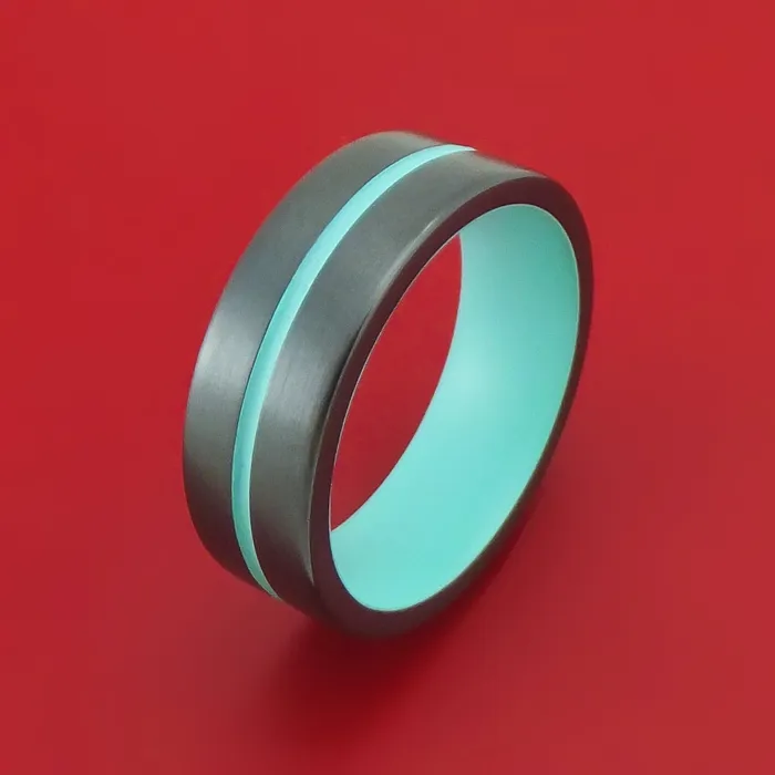 Black Zirconium and Cerakote Custom Made Ring Lashbrook Rings Black Zirconium and Cerakote Custom Made Ring Lashbrook Rings