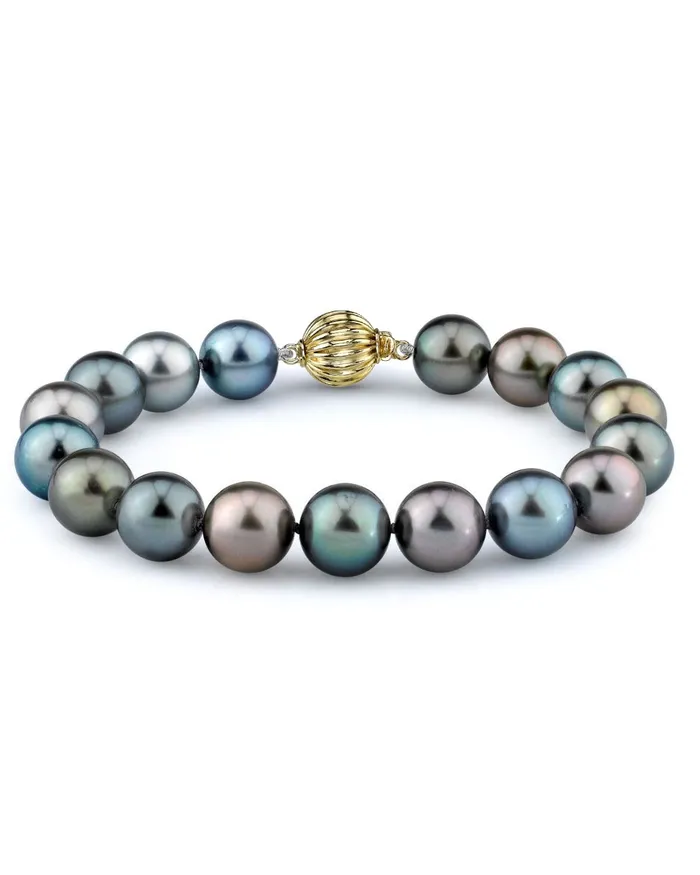 Bracelets spt MultiColor Tahitian Pearl Bracelet 90100mm AAAA Quality