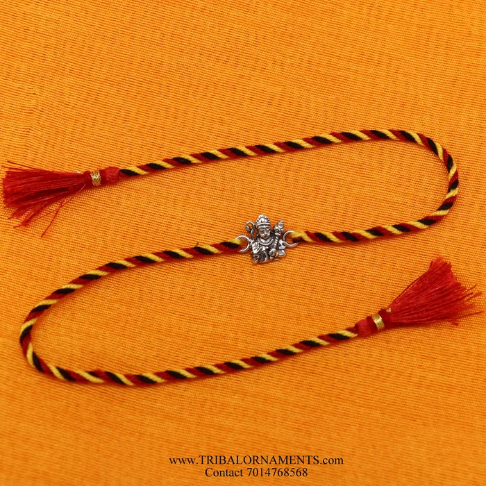 Bracelets TRIBAL ORNAMENTS 925 sterling silver handmade beautiful Hanuman ji design Rakhi Bracelet amazing stylish gift for Rakshabandhan rk106