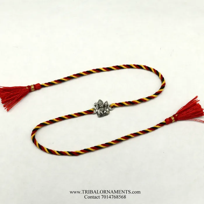 Bracelets TRIBAL ORNAMENTS 925 sterling silver handmade beautiful Hanuman ji design Rakhi Bracelet amazing stylish gift for Rakshabandhan rk106