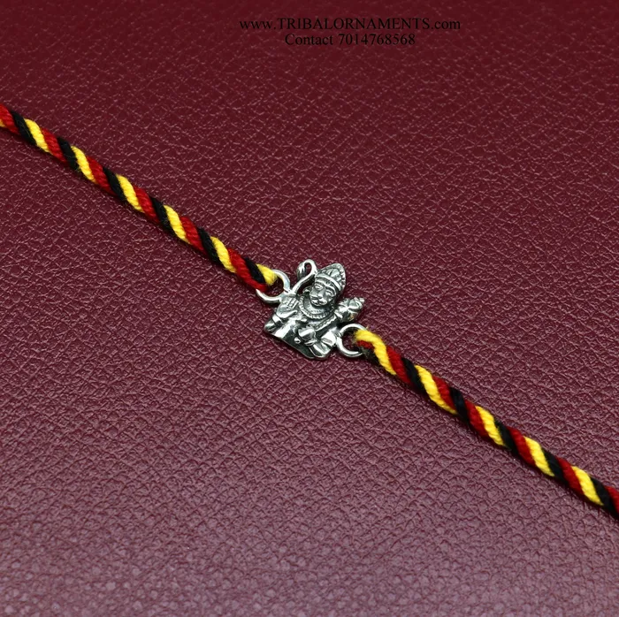 Bracelets TRIBAL ORNAMENTS 925 sterling silver handmade beautiful Hanuman ji design Rakhi Bracelet amazing stylish gift for Rakshabandhan rk106