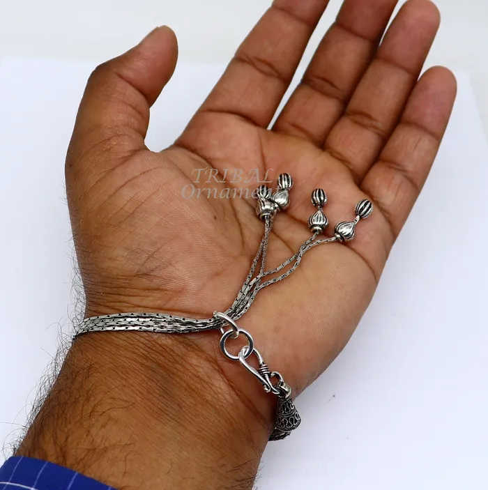 Bracelets TRIBAL ORNAMENTS Modern chunky stylish 925 sterling adjustable multiline bracelet jewelry gift jewelry sbr460 Bracelets TRIBAL ORNAMENTS Modern chunky stylish 925 sterling adjustable multiline bracelet jewelry gift jewelry sbr460