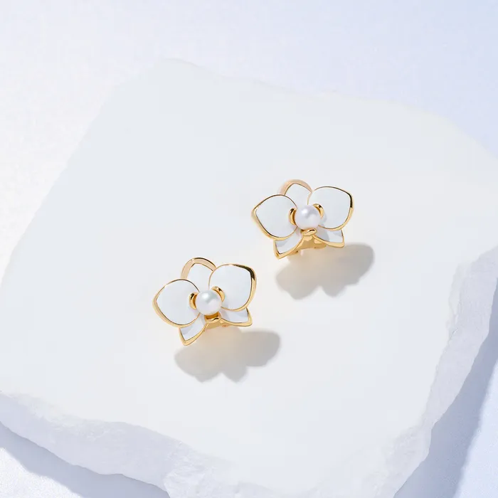 ClipOn Top Grade Freshwater Pearl Earrings WE00832 ORCHID Pearly Lustre Earrings