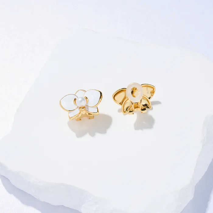 ClipOn Top Grade Freshwater Pearl Earrings WE00832 ORCHID Pearly Lustre Earrings