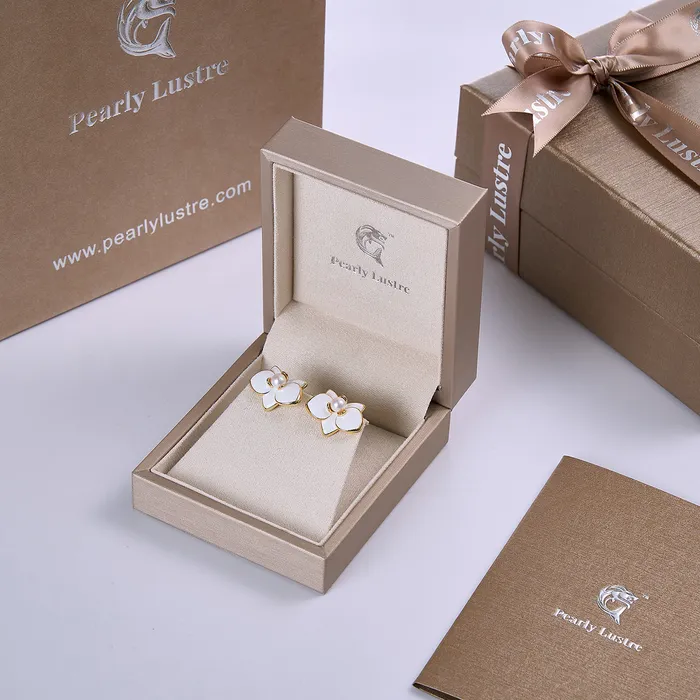 ClipOn Top Grade Freshwater Pearl Earrings WE00832 ORCHID Pearly Lustre Earrings