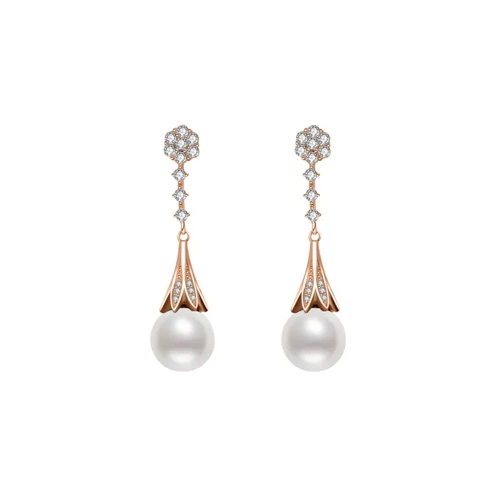 Earrings Elegant Pearl Earrings WE00516 Pearly Lustre