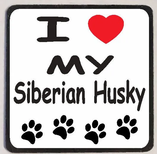 Earrings Iris Fashion Jewelry M149 I Love My Siberian Husky