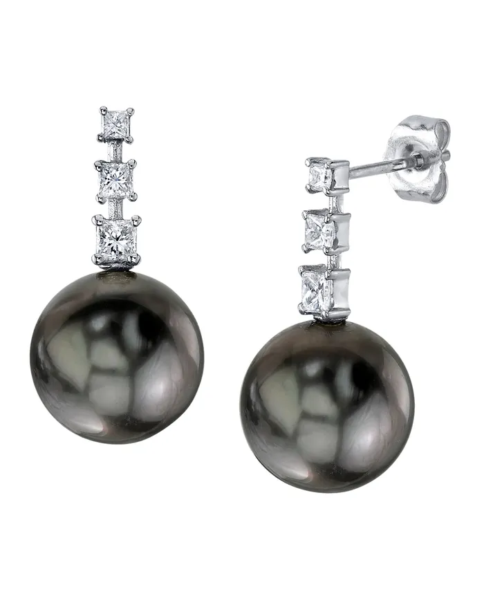 Earrings Tahitian South Sea Pearl Diamond Colleen Earrings SPT