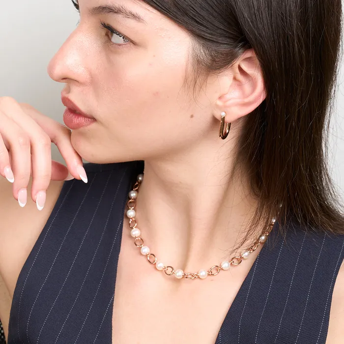 Earrings Top Grade Freshwater Pearl Earrings WE00454 CONNECT Pearly Lustre