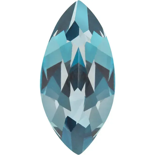 Fire Brilliance Earrings Marquise London Blue Topaz Natural Gemstones