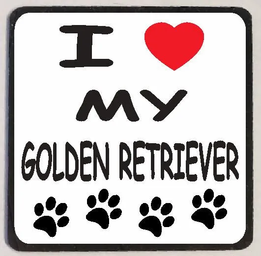 Iris Fashion Jewelry Earrings M134 I Love My Golden Retriever