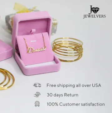 Jewelvers 18K GoldFilled Personalized Name Bracelet Customized Engraved Bracelet Gold Bangle Bracelet Stackable Name Bangle Bracelets