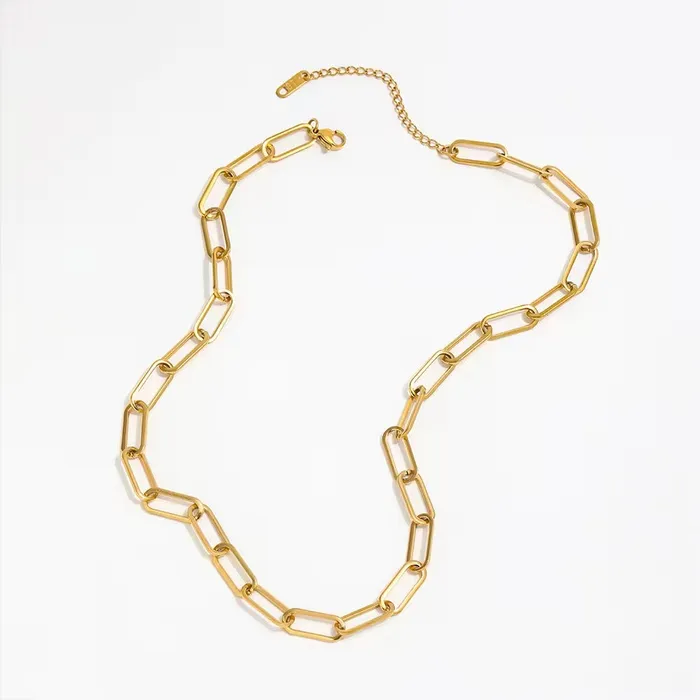 Necklaces Jewelvers 18K GoldFilled Paperclip Chain Necklace For Women Necklaces Jewelvers 18K GoldFilled Paperclip Chain Necklace For Women