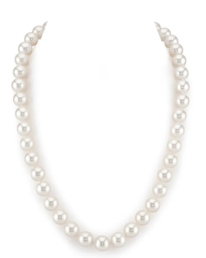 Necklaces spt 95105mm White Freshwater Pearl Necklace AAAA Quality
