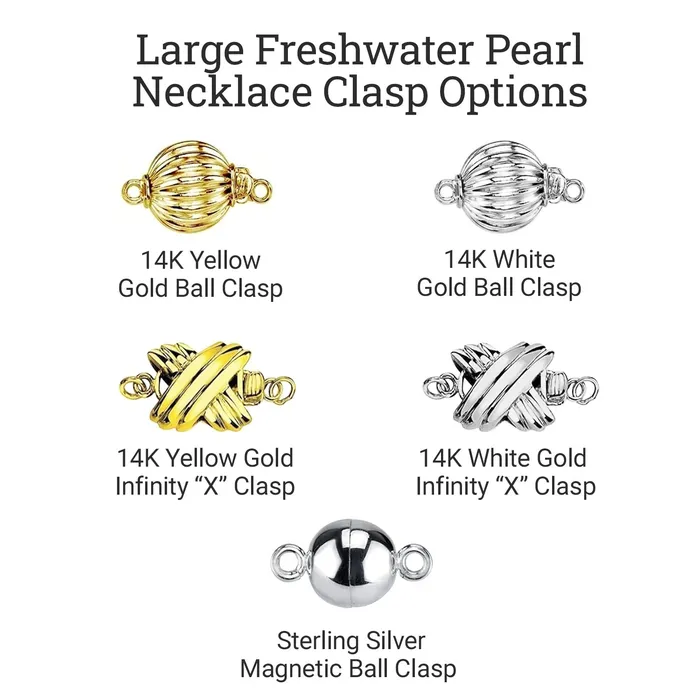 Necklaces spt 95105mm White Freshwater Pearl Necklace AAAA Quality