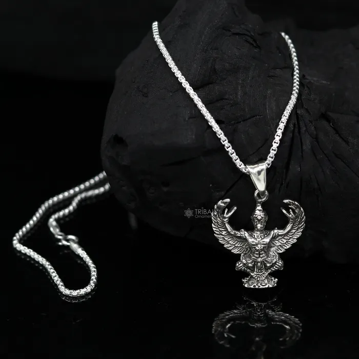 Necklaces TRIBAL ORNAMENTS 925 sterling silver Garuda pendant silver idol god Garuda pendant necklace lord garuda pendant animal jewelry nsp638 Necklaces TRIBAL ORNAMENTS 925 sterling silver Garuda pendant silver idol god Garuda pendant necklace lord garuda pendant animal jewelry nsp638