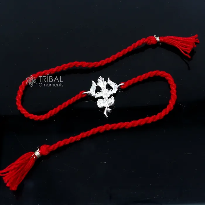 Necklaces TRIBAL ORNAMENTS 925 sterling silver Trishul Trident design pendant rakhi Rakshabandhan festival rk405 Necklaces TRIBAL ORNAMENTS 925 sterling silver Trishul Trident design pendant rakhi Rakshabandhan festival rk405
