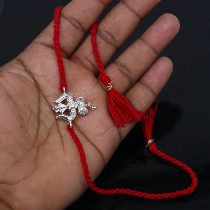 Necklaces TRIBAL ORNAMENTS 925 sterling silver Trishul Trident design pendant rakhi Rakshabandhan festival rk405 Necklaces TRIBAL ORNAMENTS 925 sterling silver Trishul Trident design pendant rakhi Rakshabandhan festival rk405
