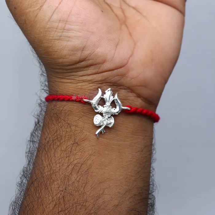 Necklaces TRIBAL ORNAMENTS 925 sterling silver Trishul Trident design pendant rakhi Rakshabandhan festival rk405 Necklaces TRIBAL ORNAMENTS 925 sterling silver Trishul Trident design pendant rakhi Rakshabandhan festival rk405
