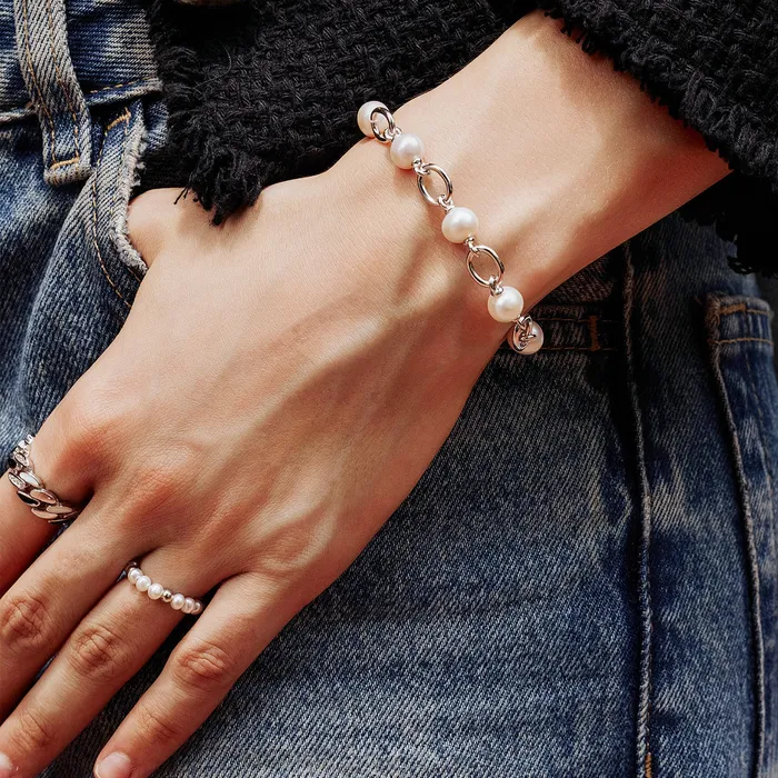 Pearly Lustre Bracelets Top Grade Freshwater Pearl Bracelet WB00143 CONNECT
