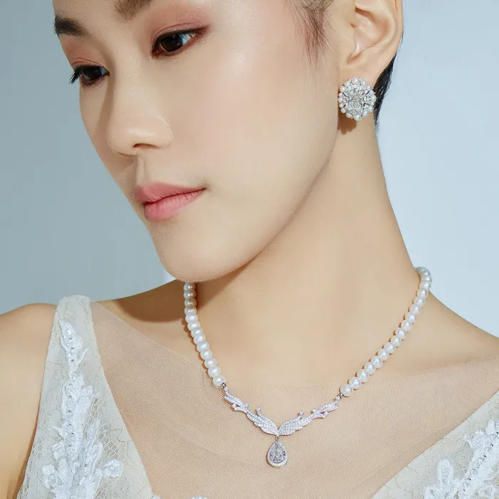 Pearly Lustre Freshwater Pearl Necklace WN00570 CELESTE Necklaces