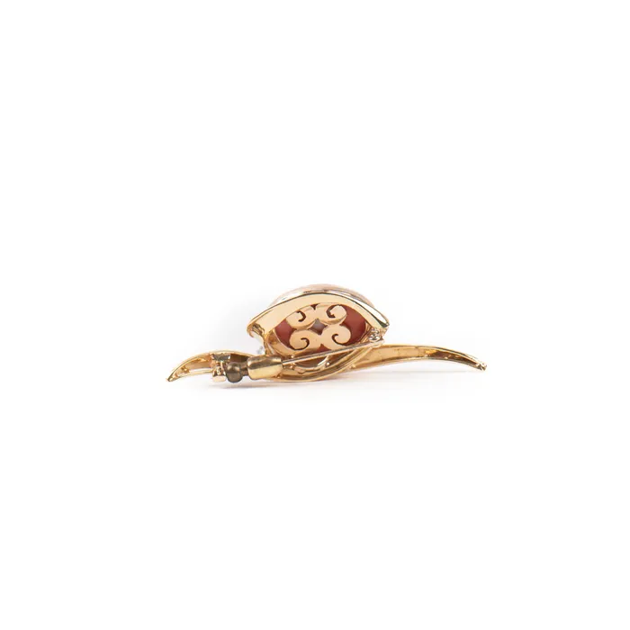 PreOwned Coral and Diamond Brooch STORE 5a Necklaces