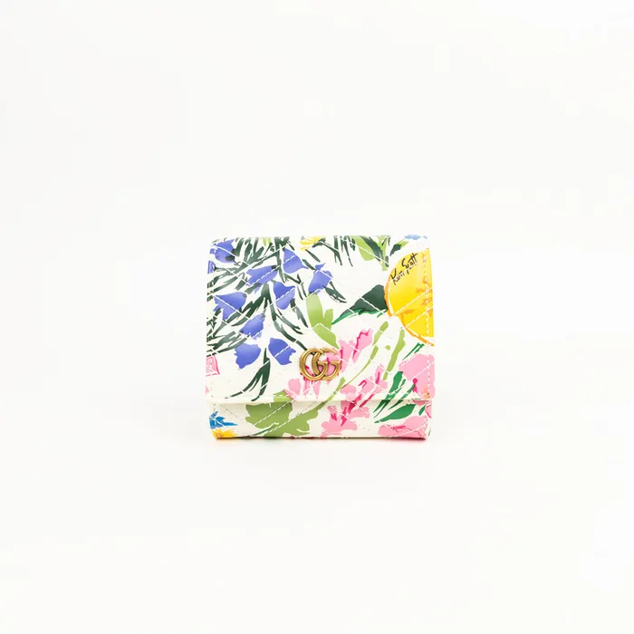 PreOwned Gucci x Ken Scott Limited Edition Floral GG Marmont Card Case Wallet Gucci Rings PreOwned Gucci x Ken Scott Limited Edition Floral GG Marmont Card Case Wallet Gucci Rings
