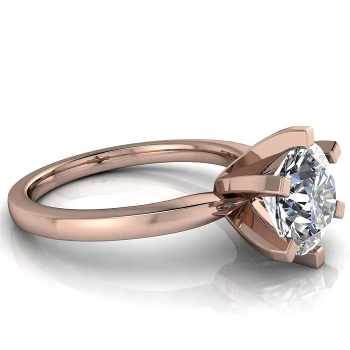 Rings Fire Brilliance Oscilla Round Center Stone 6 Prong Ring