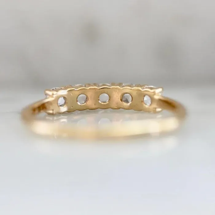 Rings Made By Gem Breakfast Love Story Five Stone Rose Cut Diamond Band