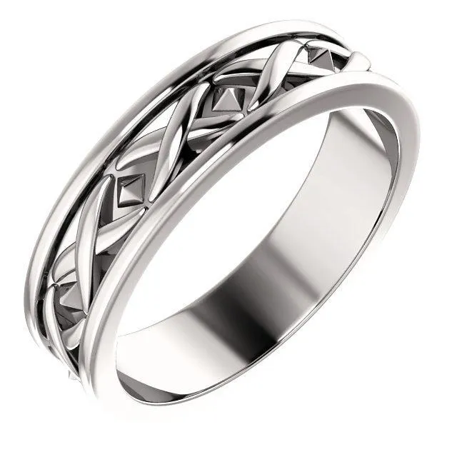 Rings Matthew XPattern Wedding Band Fire Brilliance 