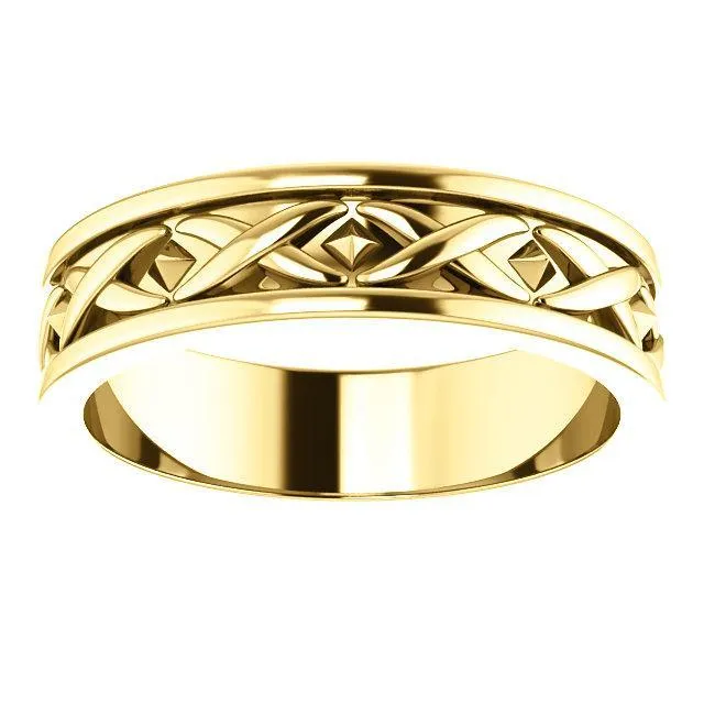 Rings Matthew XPattern Wedding Band Fire Brilliance 