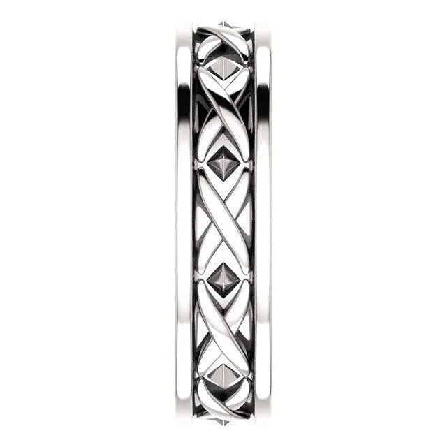 Rings Matthew XPattern Wedding Band Fire Brilliance 