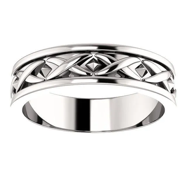 Rings Matthew XPattern Wedding Band Fire Brilliance 