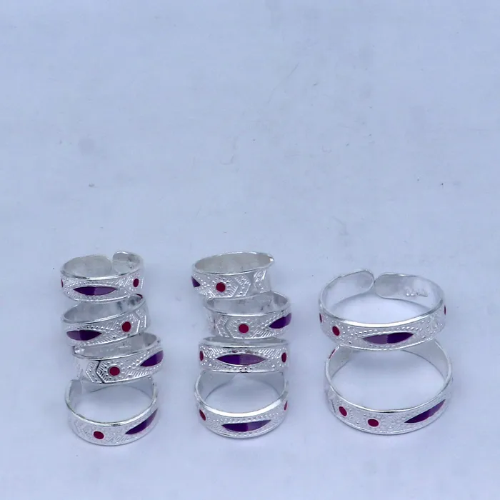 Rings TRIBAL ORNAMENTS 925 sterling silver handmade adjustable fabulous unique design toe ring tribal belly dance jewelry from India toer151