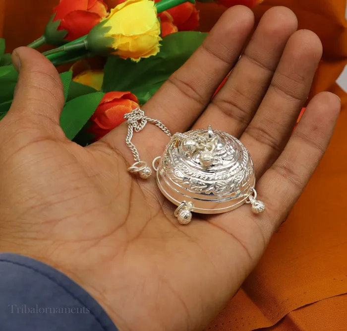 Rings TRIBAL ORNAMENTS Sterling Silver chattar or chhatra silver umbrella god temple art Gorgeous hand craved Solid silver temple article temple utensils su519
