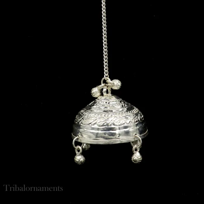 Rings TRIBAL ORNAMENTS Sterling Silver chattar or chhatra silver umbrella god temple art Gorgeous hand craved Solid silver temple article temple utensils su519