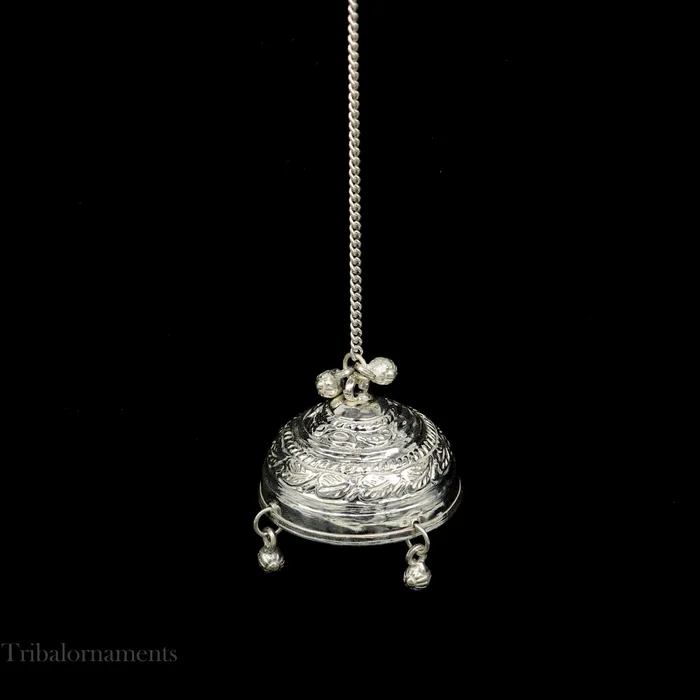 Rings TRIBAL ORNAMENTS Sterling Silver chattar or chhatra silver umbrella god temple art Gorgeous hand craved Solid silver temple article temple utensils su519