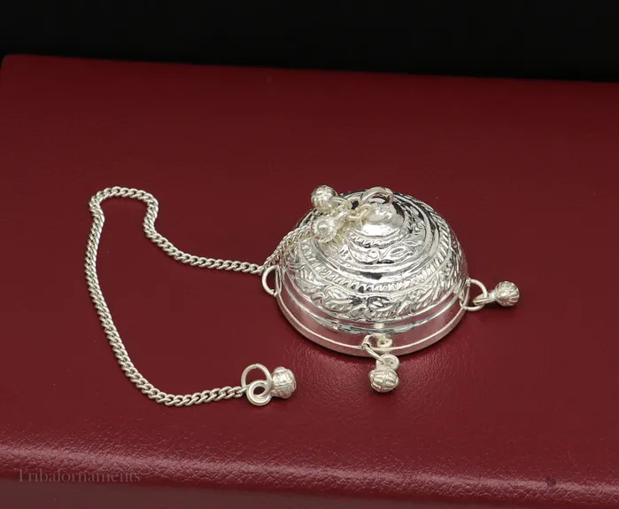 Rings TRIBAL ORNAMENTS Sterling Silver chattar or chhatra silver umbrella god temple art Gorgeous hand craved Solid silver temple article temple utensils su519