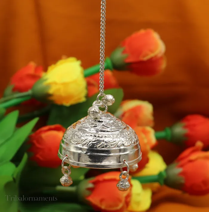Rings TRIBAL ORNAMENTS Sterling Silver chattar or chhatra silver umbrella god temple art Gorgeous hand craved Solid silver temple article temple utensils su519