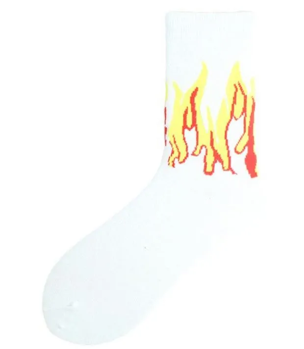 SF458 White Flames Socks POLLY Rings