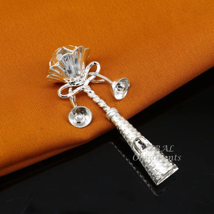 Solid sterling silver handmade design new born baby gifting bells toy baby krishna gifting toy silver whistle silver temple article su862 TRIBAL ORNAMENTS Necklaces Solid sterling silver handmade design new born baby gifting bells toy baby krishna gifting toy silver whistle silver temple article su862 TRIBAL ORNAMENTS Necklaces