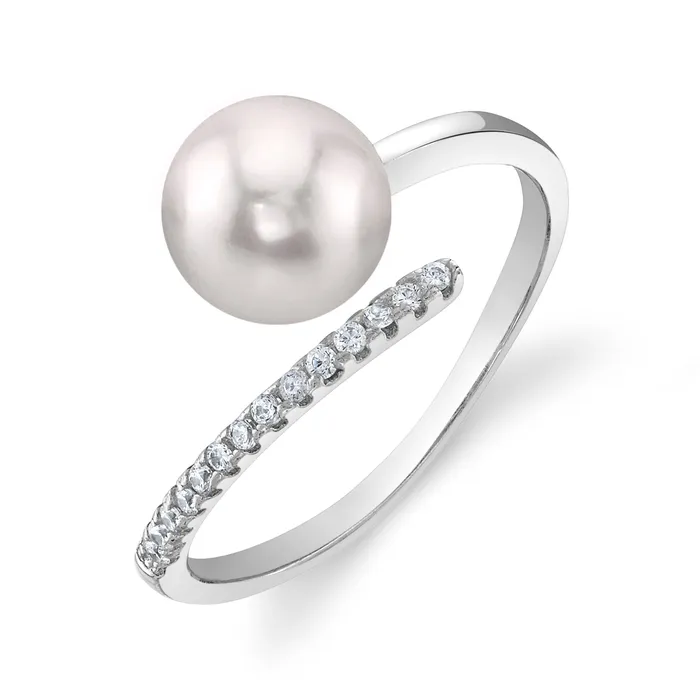 SPT Rings White South Sea Pearl Diamond Valentina Ring