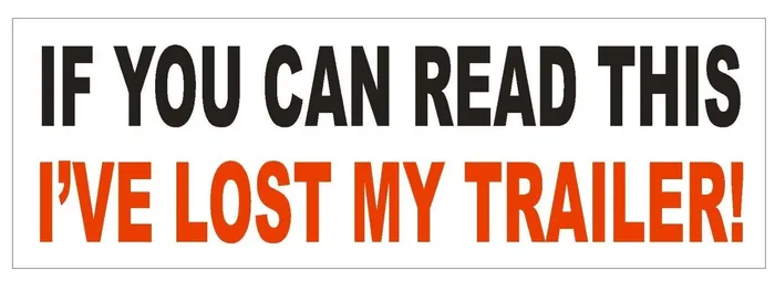 STD745 Lost My Trailer Bumper Sticker Winter Park Products Earrings