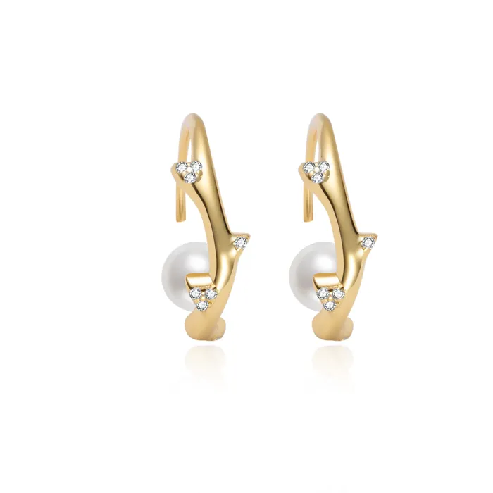 Top Grade Freshwater Pearl Earring WE00883 ROSE Pearly Lustre Earrings