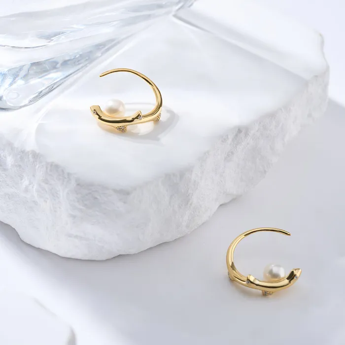 Top Grade Freshwater Pearl Earring WE00883 ROSE Pearly Lustre Earrings