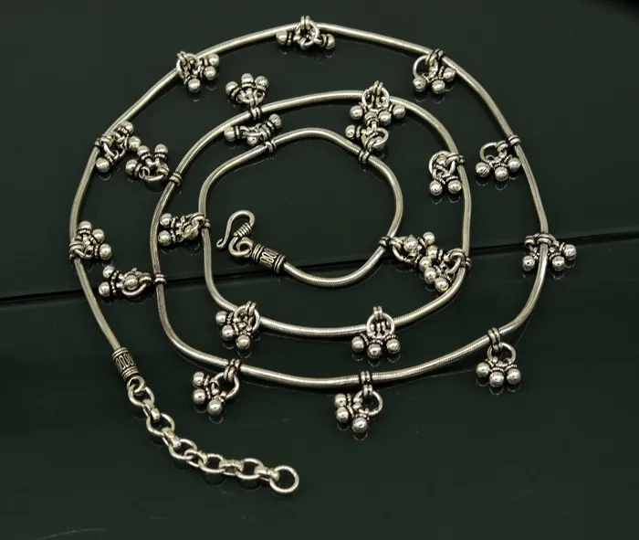 TRIBAL ORNAMENTS 345 to 365 925 sterling silver handmade vintage design customized snake chain belly chain waist chain sari chain wedding jewelry wch07 Rings