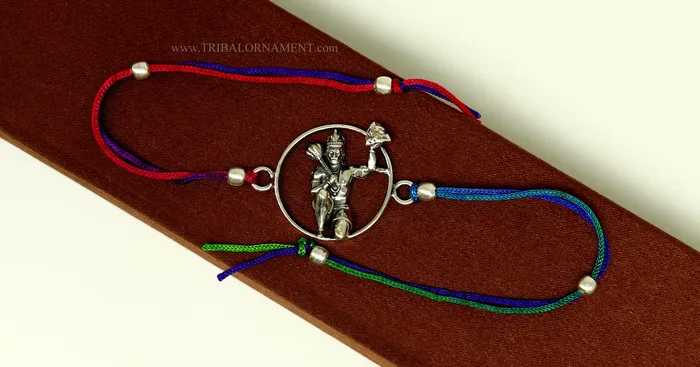 TRIBAL ORNAMENTS Bracelets 925 sterling silver handmade beautiful Hanuman ji design Rakhi Bracelet amazing stylish gift for Rakshabandhan rk122 TRIBAL ORNAMENTS Bracelets 925 sterling silver handmade beautiful Hanuman ji design Rakhi Bracelet amazing stylish gift for Rakshabandhan rk122