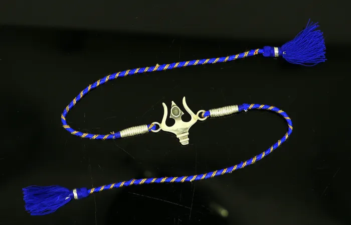 TRIBAL ORNAMENTS Bracelets 925 sterling silver handmade Trident trishul design Rakhi Bracelet amazing stylish gift for Rakshabandhan rk62